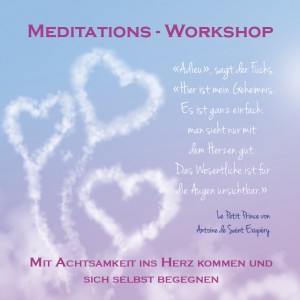 Flyer Meditation-Workshop Vorderseite