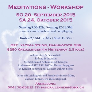 Flyer Meditation-Workshop Rückseite